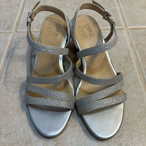 Naturalized Bridget Sandals silver size 8W
